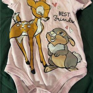 Disney Pink Best Friends Bambi and Thumper Bodysuit